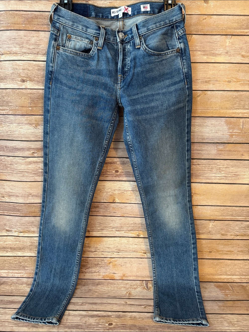 NWOT Re/Done Slim Jeans in Medium Blue Wash
